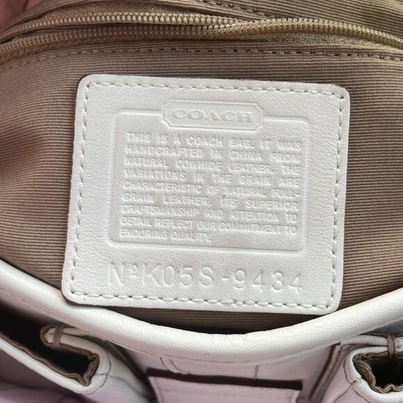 Vintage Coach Soho Double Pocket Buckle Shoulder Bag - 9434 - White - Picture 11 of 13